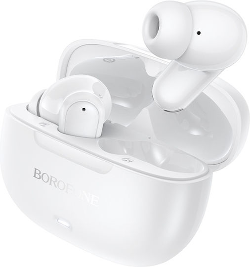 Borofone BW96 In-ear Bluetooth Handsfree Ακουστικά με Θήκη Φόρτισης Λευκά