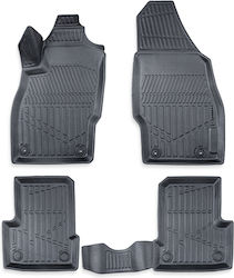 Erpassan Auto Fußmatten Satz Vorder- und Rückseite 4 Stück für Opel Corsa Renault Coupé Ford Edge Hyundai Coupé 2006-2014 Schwarze