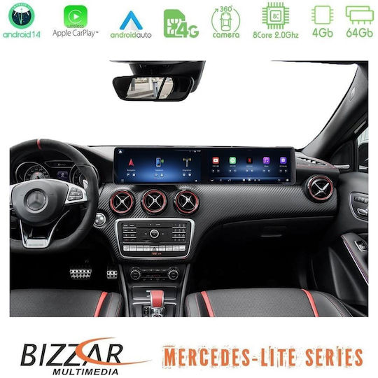 Bizzar Lite Series Dual Screen Mercedes Cla Gla Class C117/x156 Ntg4.5 Android14 8core 4+64gb Navigation Multimedia 24 6"