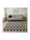 Shaggy Attic Living Room Rug Rectangular Cream-Black 120x170cm