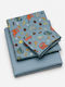 Comfort Single Cotton Sheets Set Green 270x165cm 3 Pieces