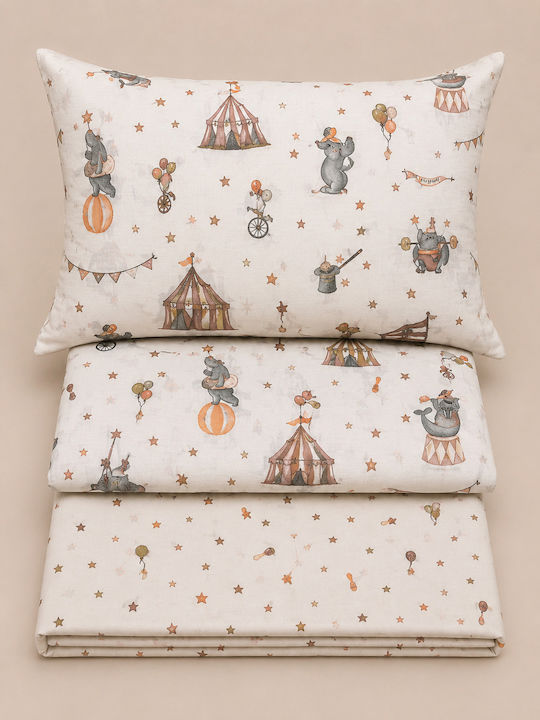 Comfort Single Cotton Sheets Set White 270x165cm 2 Pieces