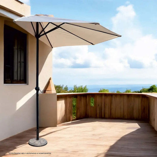 Umbrelă Suspendată Metalică Bej 2.7x2.7m