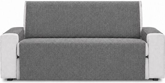 Pucioasa Elastische Abdeckung Dreisitziges Sofa Grau Melange