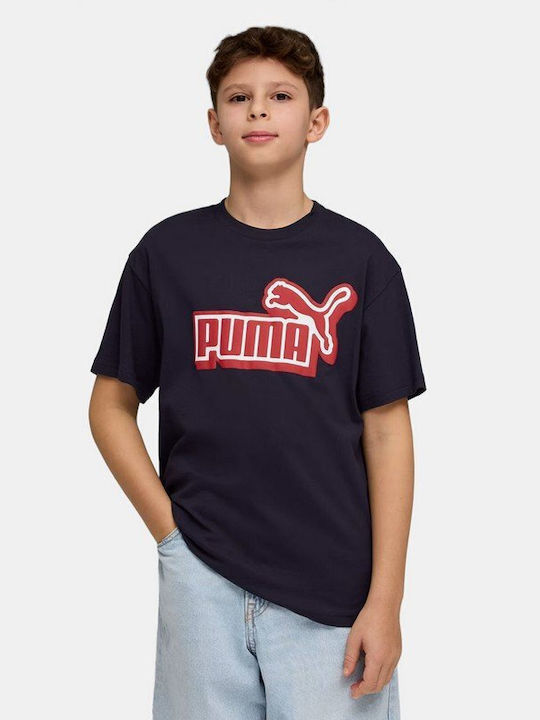PUMA Kinderoberteile T-Shirt Marineblau