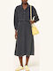 Denim Maxi Skirt Black