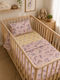 Comfort Set Baby Crib Cotton Pink Sheets 160x120cm 3 Pieces