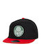 Palmeiras Flat Snapback Cap Black Red 100% Cotton Unisex One Size