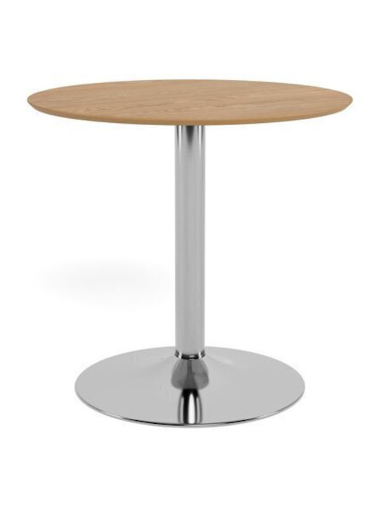 Norsica 1057 Round Extendable Wooden Oak Table 74x74cm