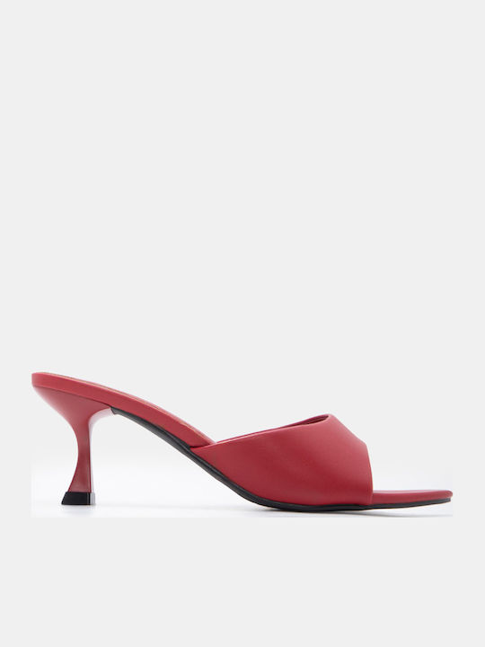 Luigi Mules With Low Heel In Burgundy Colour