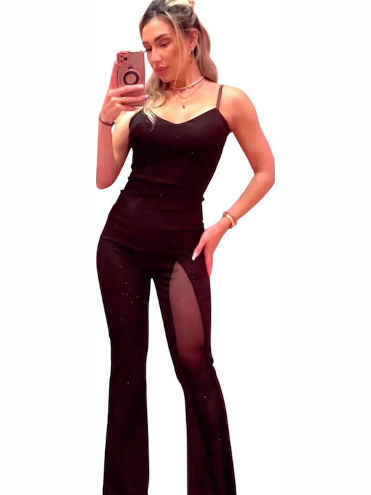 Women's Black One-piece Jumpsuit P-373