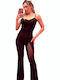 Women's Black One-piece Jumpsuit P-373