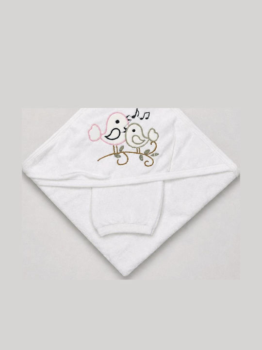 Kamtex Baby Baby-Badetuch mit Kapuzen 80x80cm