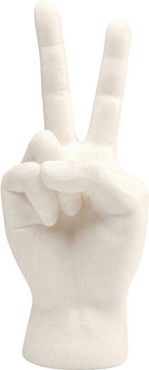 Διακοσμητικό Επιτραπέζιο Peace Hand Μάρμαρο Λευκό 15*12.5*36εκ