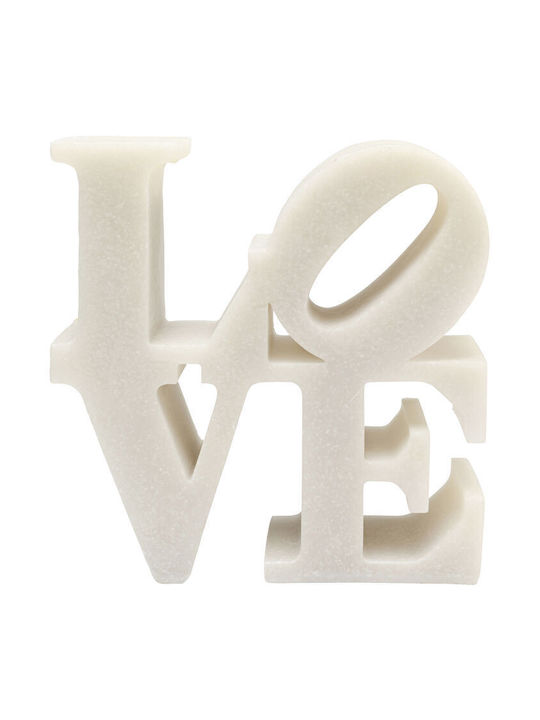 Decor Pentru Masă Love Alb 18,5x6x18,5 Cm