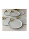 Stewehome Tavă Metalică Albă Set 6 Bucăți Accesorii Fluture Prezentare De Lux Alb 22 Cm