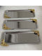 Stewehome Set of 3 Rectangular Shaped Serving Presentation Trays Stainless Steel Gold Accessories 33x13 Cm