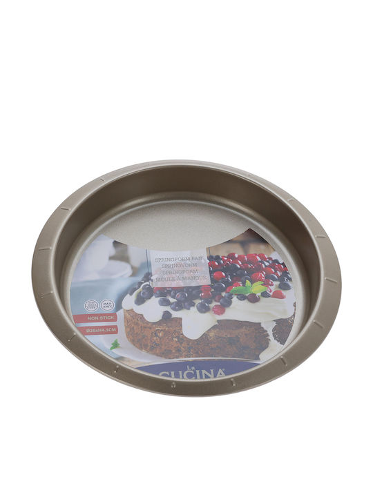 Bakeware Tin for Cake Round Made of Stainless Steel 26x26x4.3cm