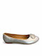 Women's Ballerina Shoes In Silver Colour