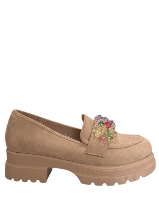 Fashion & Bella Mocasini Dama Loafers Bej Fashion & Bella Mocasini Dama Loafers Bej