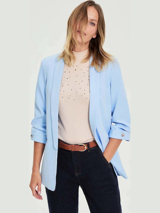 Moodo Γυναικείο Σακάκι Light Blue