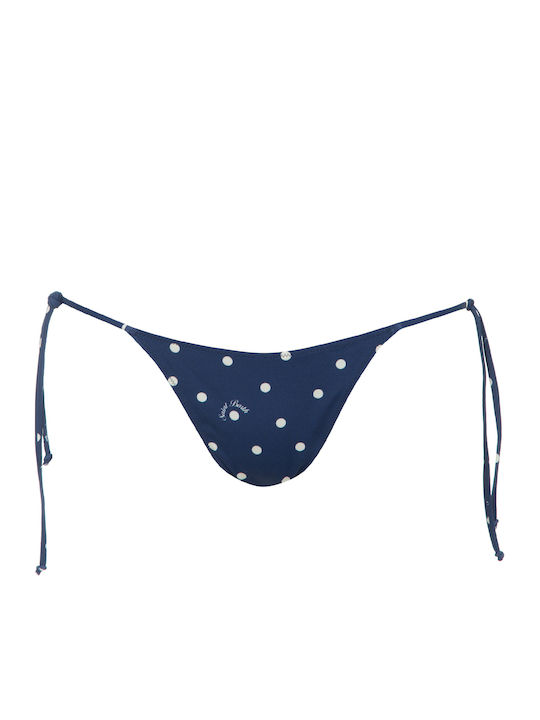 Slip Bikini Inferioare Alb/Albastru Cheekiest