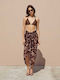 Celestino Women's Brown Leopard Viscose Pareo