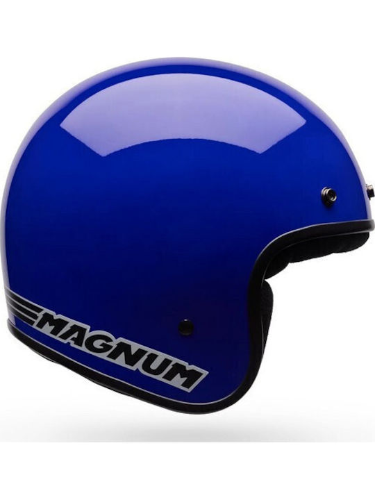Bell Magnum Solides Blau Motorradhelm Jet DOT E...