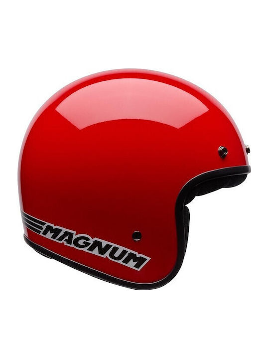 Bell Magnum Solides Rotes Motorradhelm Jet DOT ...