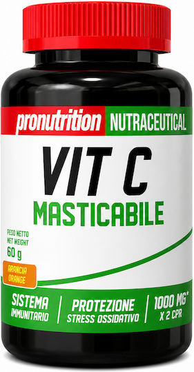 ProNutrition Vitamin C 500 Masticable Vitamin for Immune Support Skin and Antioxidant Action 500mg Orange 90 Capsules
