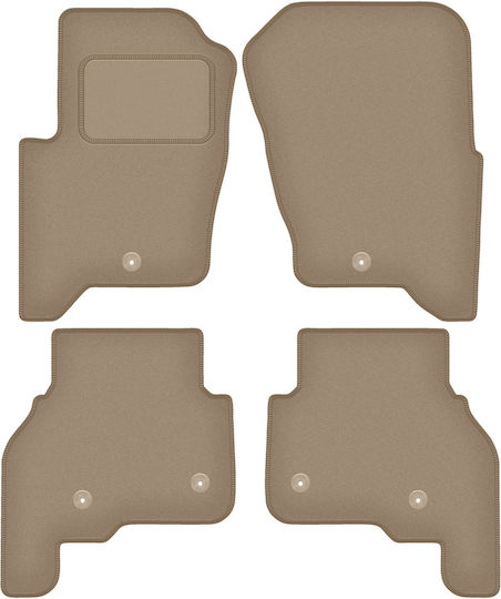 Velour Car Mats Land Rover Discovery Iv Suv 2009-2016 Beige
