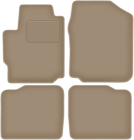 Velour Car Mats Daihatsu Materia Minivan 2007-2011 Beige