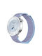 Xiaomi Watch S4 41mm Quick Release Two Section Braided Nylon Loop Magic Tape Light Blue Strap
