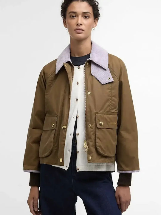 Beadnell Wax Crop Women's Jacket for Winter Brown