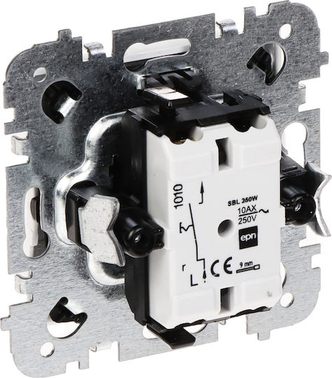 Elektro Plast Recessed Wall Switch with White Frame