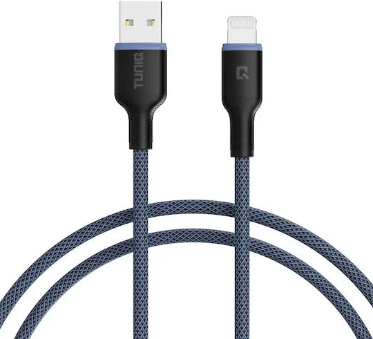 Tuniq Cablu Braided USB 2.0 USB-C Masculin - USB-A Albastru 1m