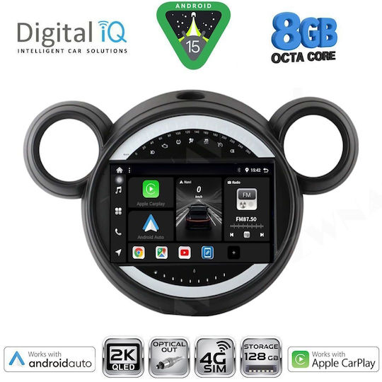 Digital IQ Car Audio System for Mini Countryman / Paceman 2010-2016 (Bluetooth/USB/WiFi/GPS/Apple CarPlay/Android Auto) with 9" Touch Screen