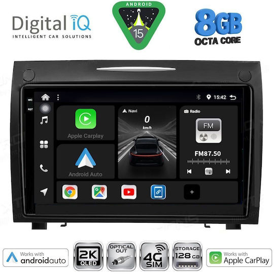 Digital IQ Ηχοσύστημα Αυτοκινήτου για Mercedes-Benz SLK 2004-2010 (Bluetooth/USB/WiFi/GPS/Apple-Carplay/Android-Auto) με Οθόνη Αφής 9"