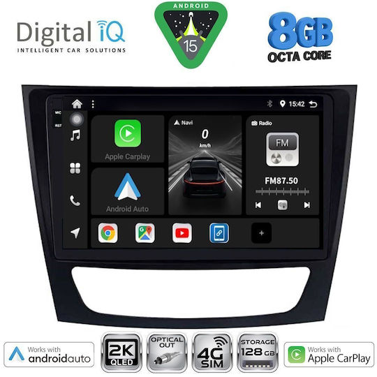 Digital IQ Ηχοσύστημα Αυτοκινήτου για Mercedes-Benz E Class / CLS Class 2003-2009 (Bluetooth/USB/WiFi/GPS/Apple-Carplay/Android-Auto) με Οθόνη Αφής 9"