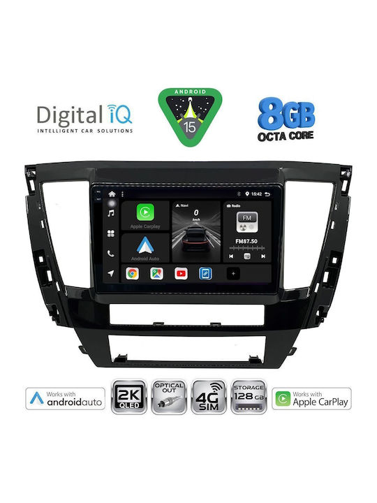 Digital IQ Car Audio System for Mitsubishi Pajero 2020 Bluetooth USB WiFi GPS Apple CarPlay Android Auto with 9" Touch Screen