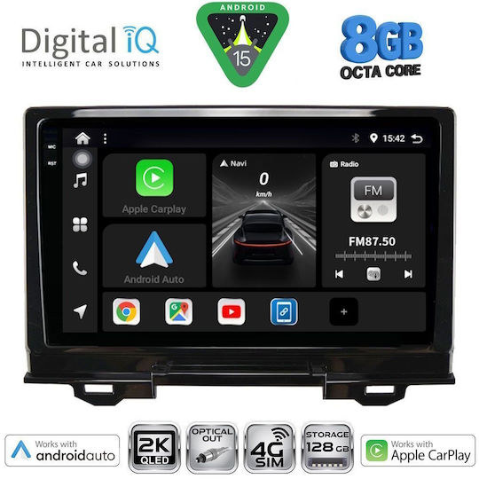Digital IQ Car Audio System for Honda HR-V 2021 Bluetooth USB WiFi GPS Apple CarPlay Android Auto with 9" Touch Screen