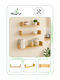 Bamboo Wall Shelves (3 Pieces) 60x15x10cm