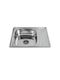 Inter Ceramic Ένθετος Νεροχύτης Inox Μ64xΠ48cm Γκρι
