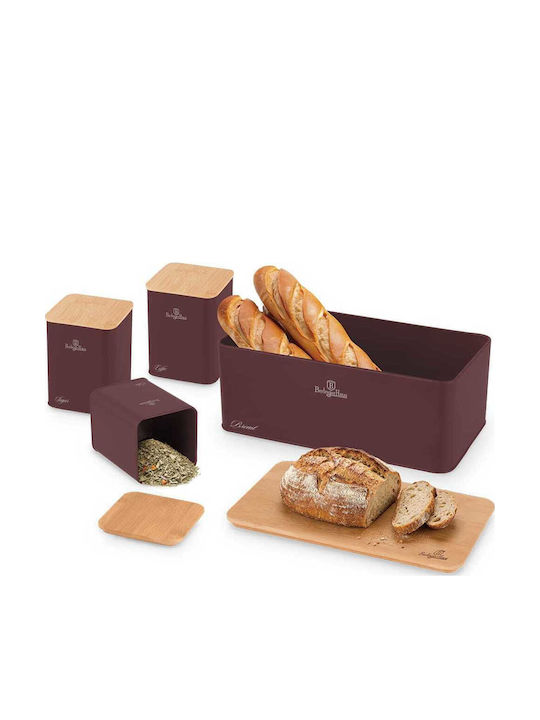 Berlinger Haus Bread Box with Lid Inox Grey