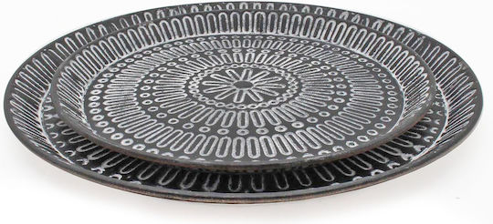 Tavă Decorativă Rotundă Din Sticlă 2 Bucăți