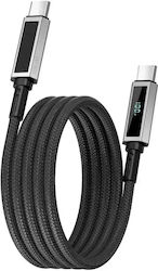 Wiwu Braided USB 2.0 Cable USB-C Male - USB-C 100W PD Black 1.2m Wiwu Braided USB 2.0 Cable USB-C Male - USB-C 100W PD Black 1.2m