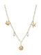 Touch Necklace With Star Design Made Of Gold Plated Steel 721143 Gold