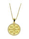 Necklace Constantine Talisman From Gold Plated Silver With Zircon