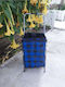 Stewehome Large Shopping Basket Thick Wire Thick Blue Bag 100x40x55 Cm