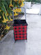 Stewehome Large Shopping Basket Thick Wire Red Bag 100x40x40 Cm